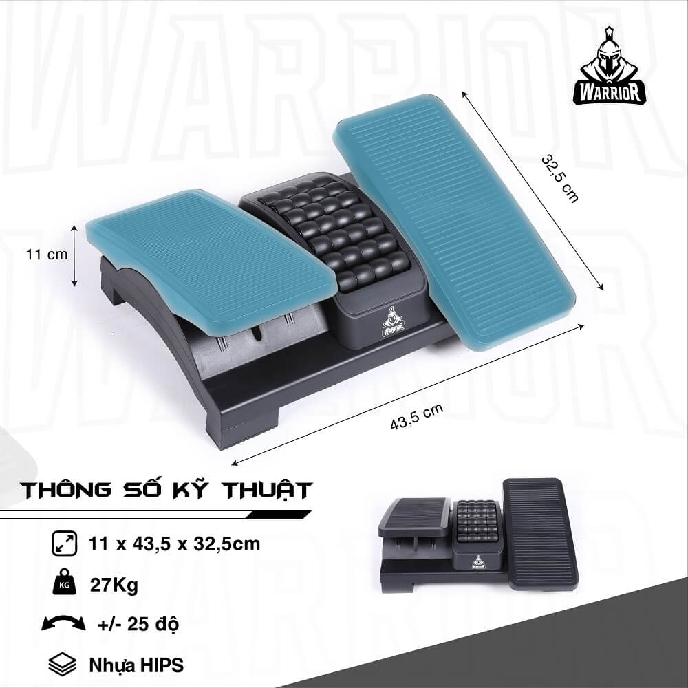 WARRIOR Ergonomic Footrest – WEF200 - Kê chân công thái học