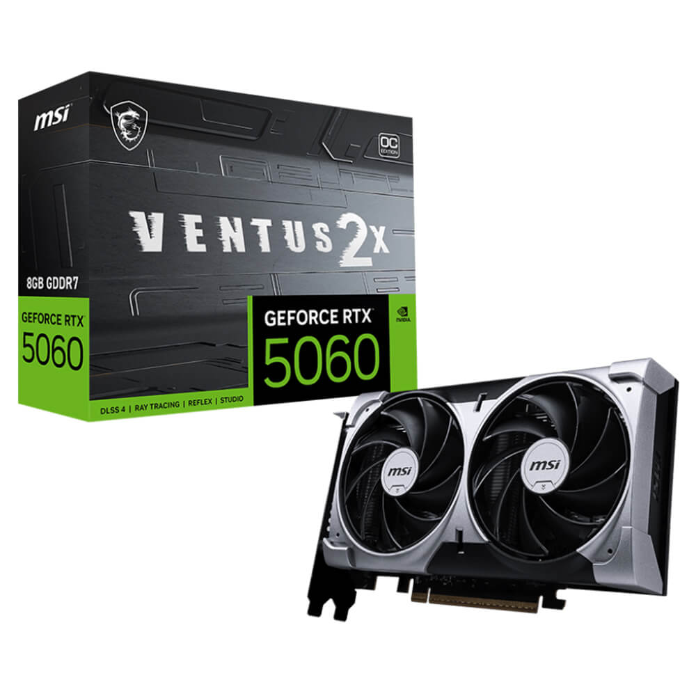 MSI GeForce RTX 5060 8G VENTUS 2X OC H1 MSI GeForce RTX™ 5060 8G VENTUS 2X OC - GDDR7