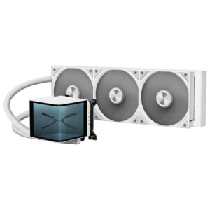TRYX PANORAMA 360 White - 360mm L-shaped AMOLED Screen Liquid Cooler