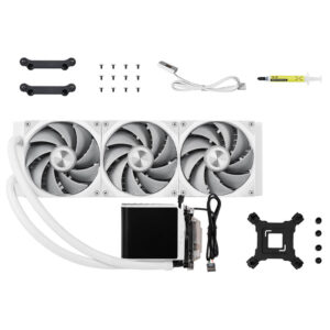 TRYX PANORAMA 360 White - 360mm L-shaped AMOLED Screen Liquid Cooler