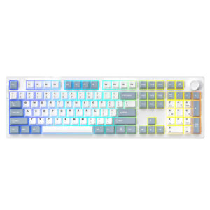 DAREU EK106 PRO - HAZE BLUE - Triple Mode | DareU CLOUD Switch | RGB Gaming Wireless Keyboard