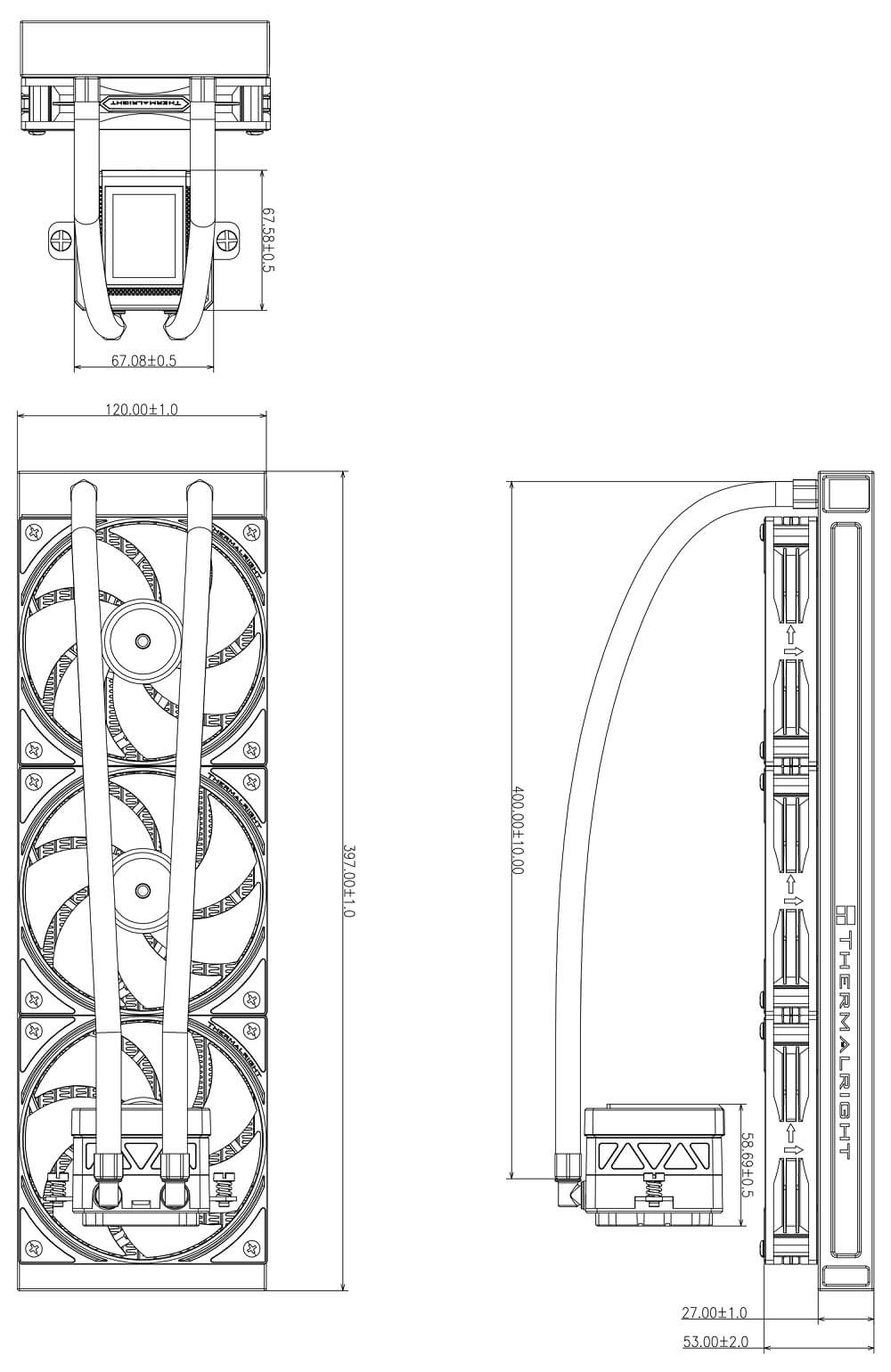 Thermalright Frozen Warframe 360 SE ARGB BLACK - AIO CPU Cooler