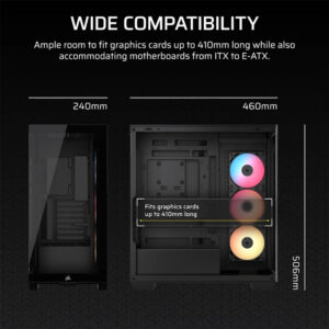 Corsair 3500X RS-R ARGB Black - Tempered Glass Mid-Tower PC Case