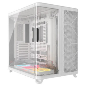 Corsair AIR 5400 LX-R RGB iCUE LINK White - Triple Chamber Mid-Tower PC Case