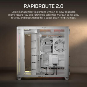 Corsair AIR 5400 LX-R RGB iCUE LINK White - Triple Chamber Mid-Tower PC Case