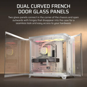 Corsair AIR 5400 RS-R ARGB White - Triple Chamber Mid-Tower PC Case