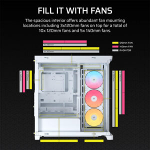 Corsair FRAME 4500X RS-R ARGB White - Panoramic Glass Mid-Tower PC Case