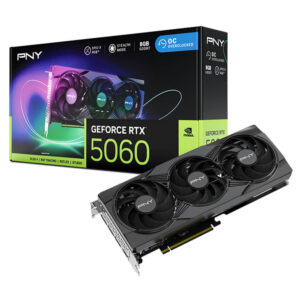 PNY GeForce RTX™ 5060 ARGB EPIC-X RGB™ Overclocked Triple Fan - 8GB GDDR7