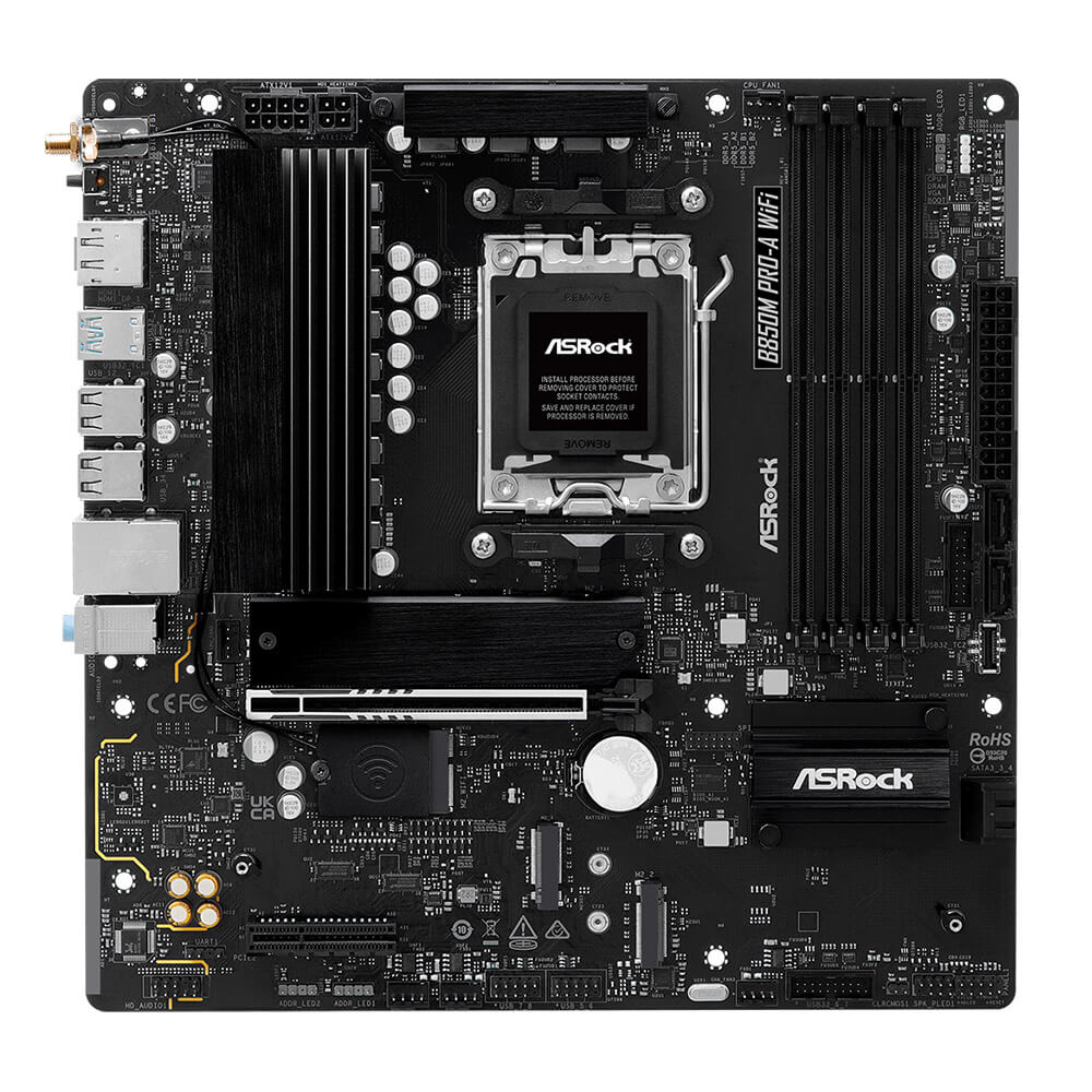 ASRock B850M Pro A WiFi H2 ASRock B850M Pro-A WiFi - Socket AM5 - Ảnh 2
