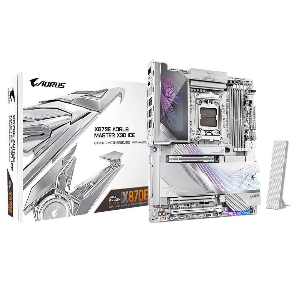 Gigabyte X870E AORUS MASTER X3D ICE H1 Gigabyte X870E AORUS MASTER X3D ICE - Socket AM5