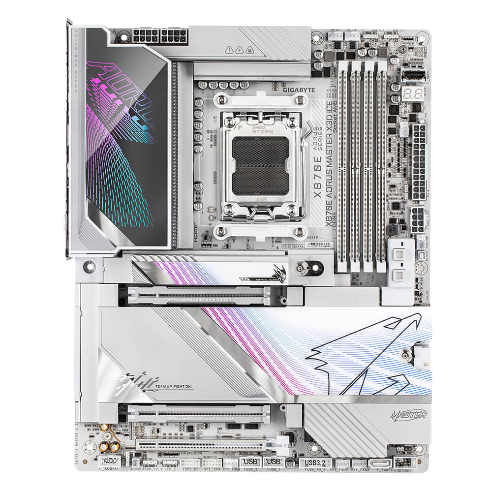 Gigabyte X870E AORUS MASTER X3D ICE H2 Gigabyte X870E AORUS MASTER X3D ICE - Socket AM5 - Ảnh 2