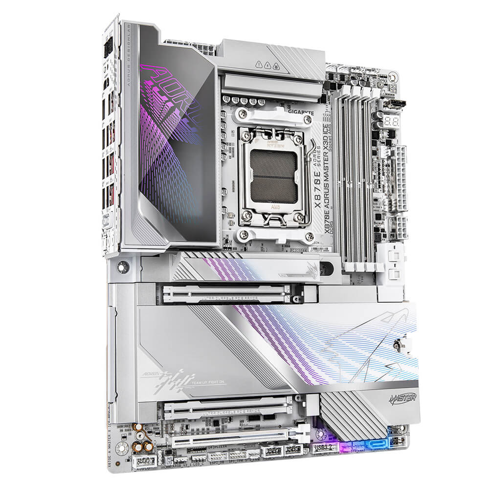 Gigabyte X870E AORUS MASTER X3D ICE H3 Gigabyte X870E AORUS MASTER X3D ICE - Socket AM5 - Ảnh 3