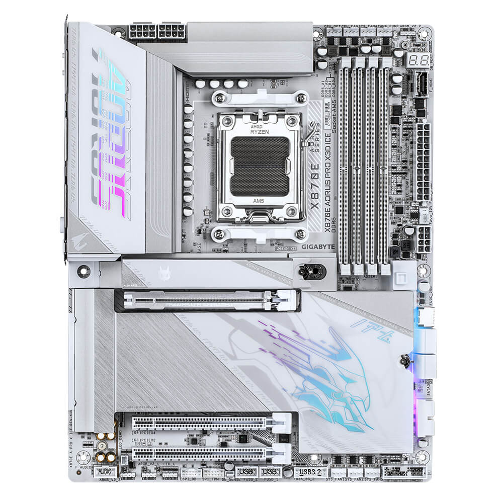 Gigabyte X870E AORUS PRO X3D ICE H2 Gigabyte X870E AORUS PRO X3D ICE - Socket AM5 - Ảnh 2