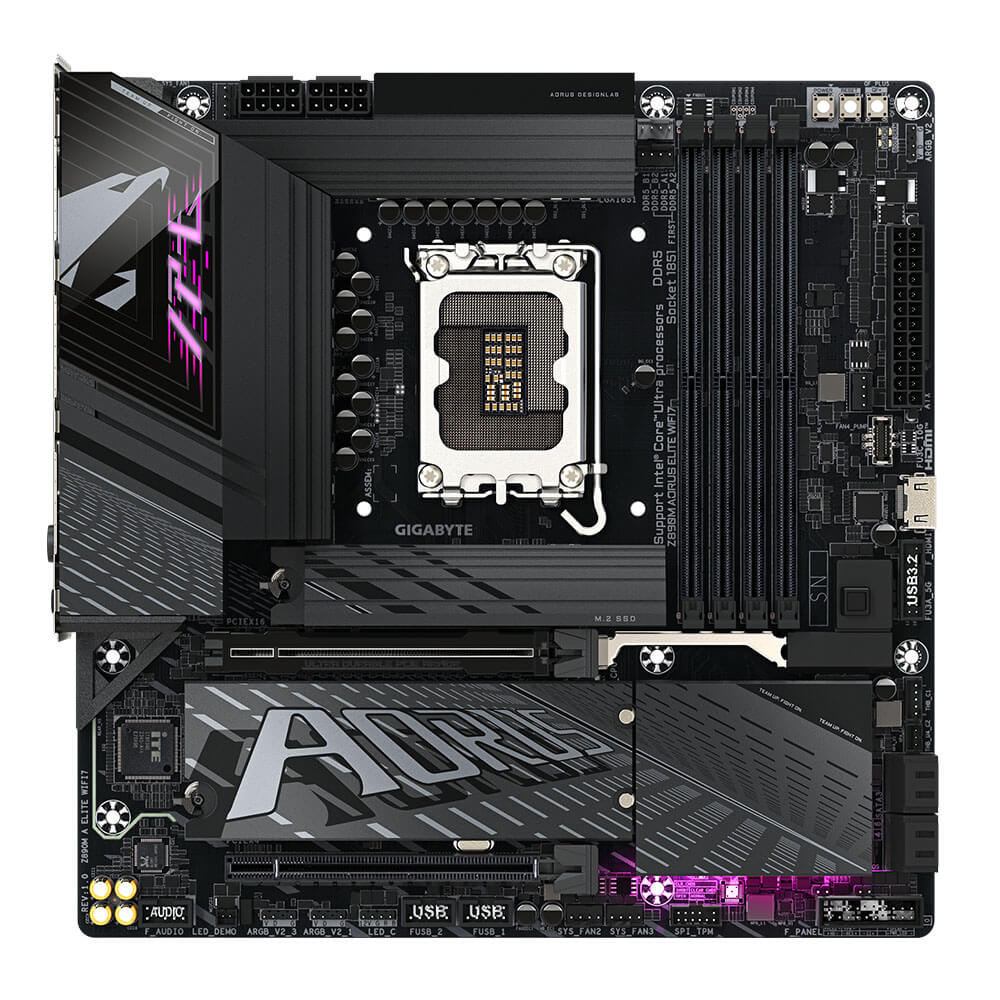 Gigabyte Z890M AORUS ELITE WIFI7 H2 Gigabyte Z890M AORUS ELITE WIFI7 - Socket 1851 - Ảnh 2