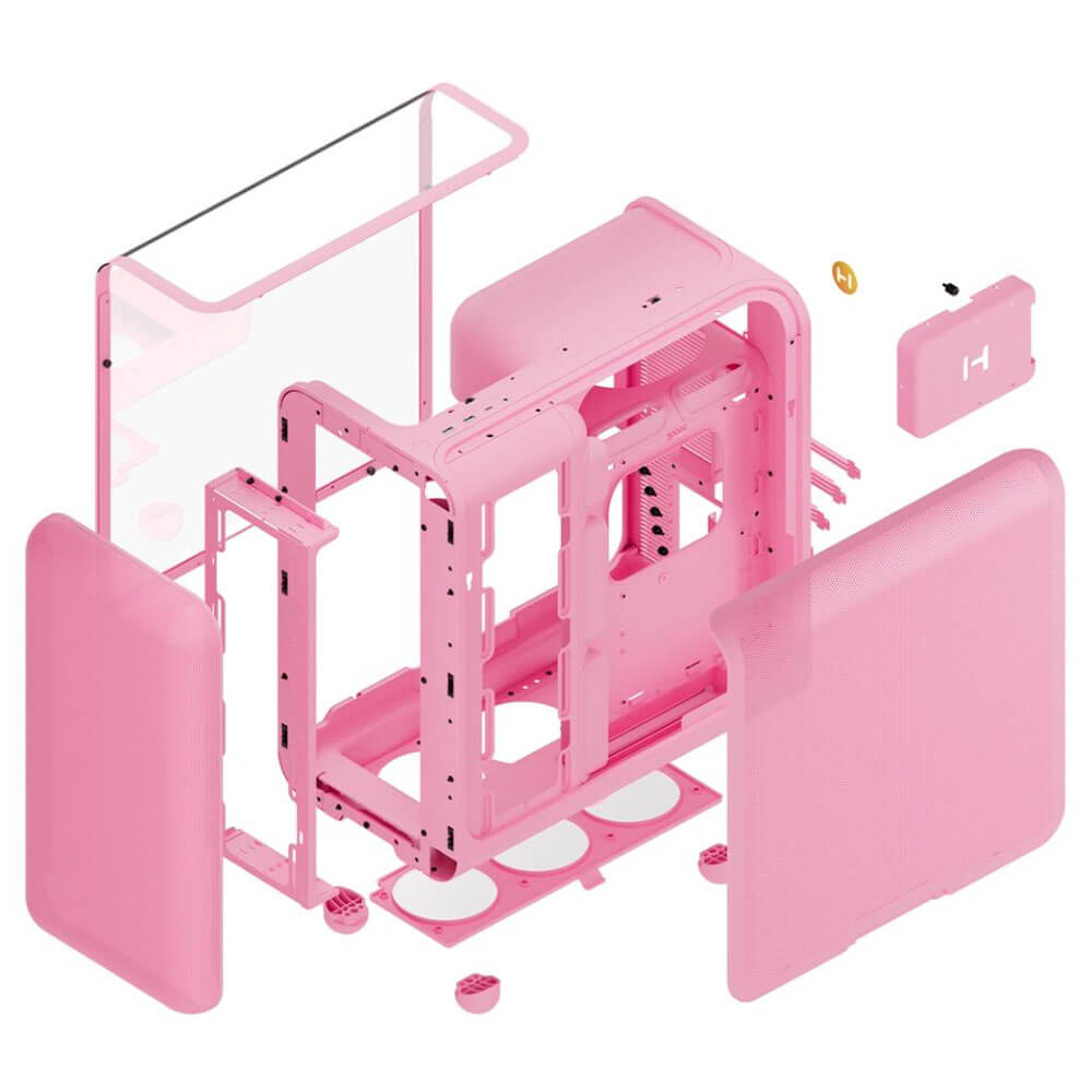 HYTE X50 STRAWBERRY MILK H8 HYTE X50 Strawberry Milk - Modern Performance Case - Ảnh 8