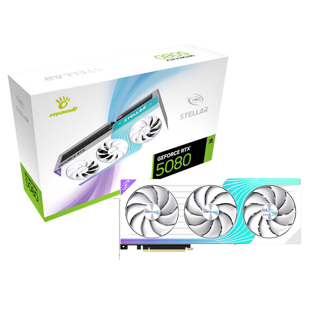 Manli Stellar GeForce RTX 5080 OC 16GB GDDR7 H1 Manli Stellar GeForce RTX 5080 OC - 16GB GDDR7