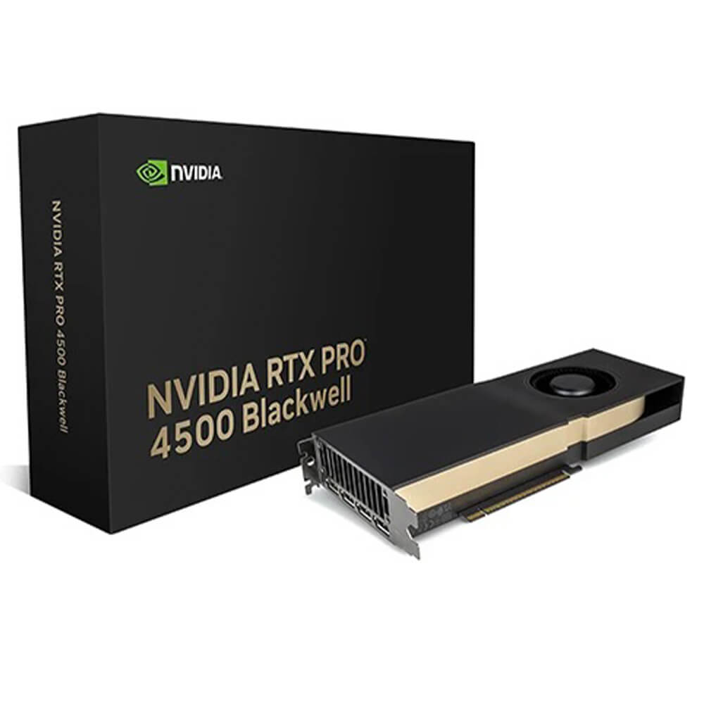 NVIDIA RTX PRO 4500 Blackwell H1 NVIDIA RTX™ PRO 4500 Blackwell 32GB GDDR7 ECC - Workstation Video Card