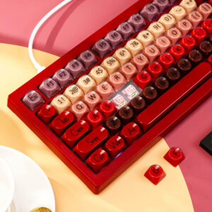 Veekos K75 Wine Red H2 Veekos K75 Wine Red - Gaming Mechanical Keyboard