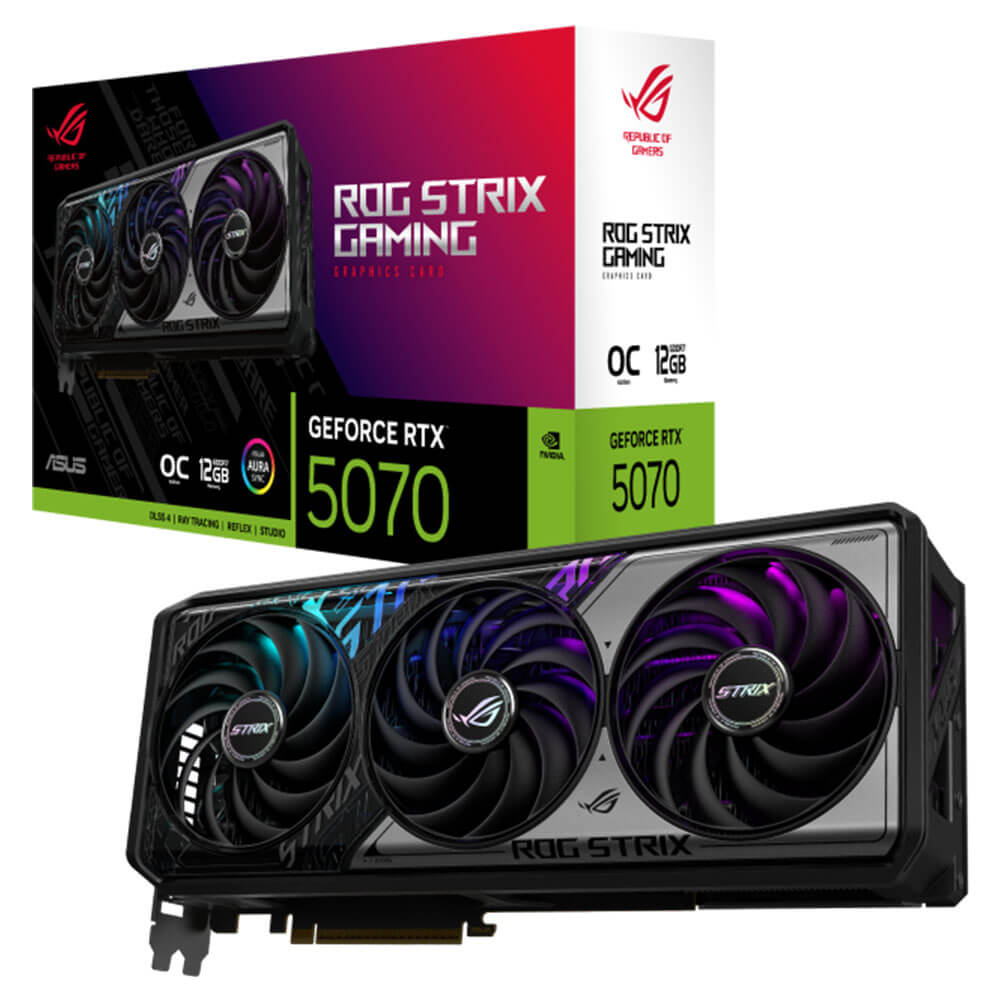 ASUS ROG Strix GeForce RTX 5070 12GB GDDR7 OC Edition H1 ASUS ROG Strix GeForce RTX™ 5070 OC Edition - 12GB GDDR7