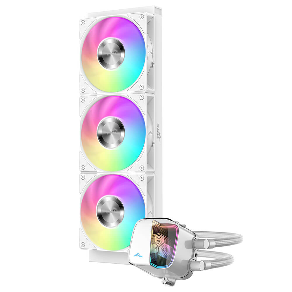 SAMA L70 360WH 360MM White H2 SAMA L70 360WH WHITE - 360mm Liquid Cooler - Ảnh 2