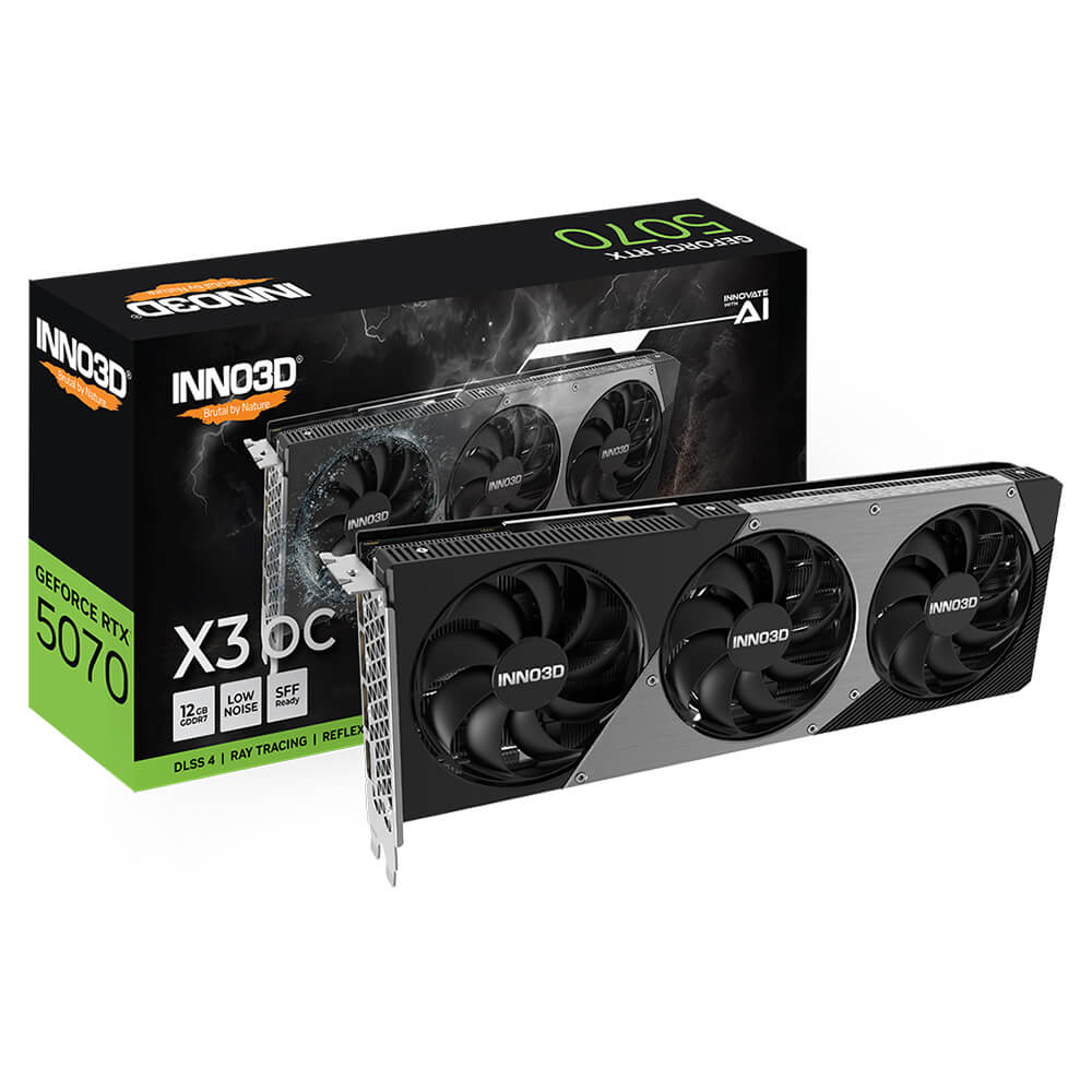 INNO3D GeForce RTX 5070 X3 OC H1 INNO3D GeForce RTX™ 5070 X3 OC - 12GB GDDR7