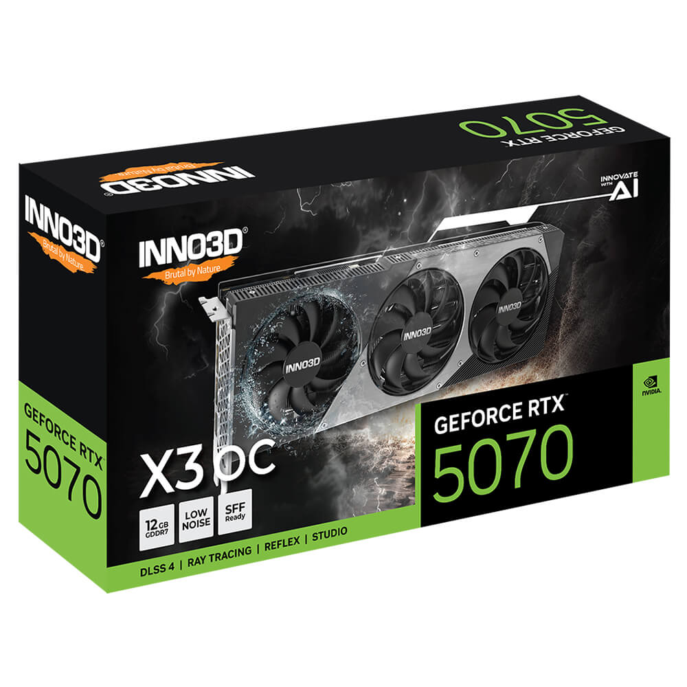 INNO3D GeForce RTX 5070 X3 OC H3 INNO3D GeForce RTX™ 5070 X3 OC - 12GB GDDR7 - Ảnh 3