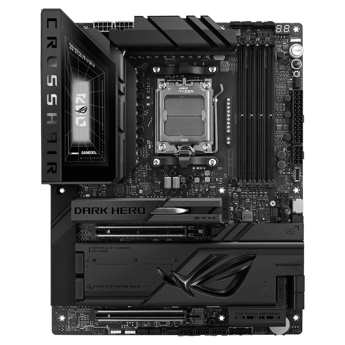 Asus ROG CROSSHAIR X870E DARK HERO Socket AM5 H2 Asus ROG CROSSHAIR X870E DARK HERO - Socket AM5 - Ảnh 2