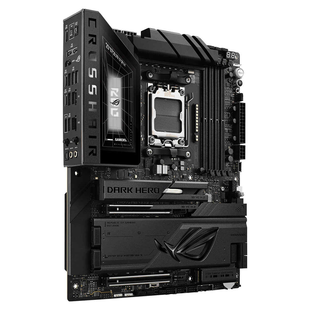 Asus ROG CROSSHAIR X870E DARK HERO Socket AM5 H3 Asus ROG CROSSHAIR X870E DARK HERO - Socket AM5 - Ảnh 3