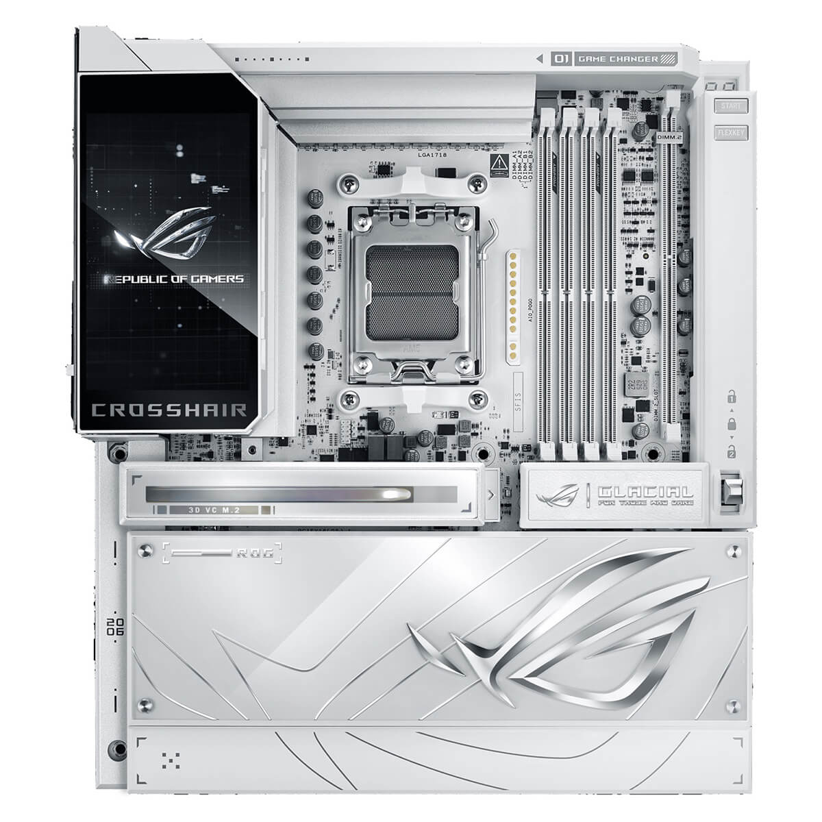 Asus ROG CROSSHAIR X870E GLACIAL Socket AM5 H2 Asus ROG CROSSHAIR X870E GLACIAL - Socket AM5 - Ảnh 2