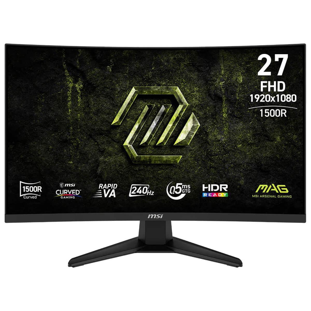 MSI MAG 275CF X24 27 inch FHD Rapid VA Curve 240Hz 0.5ms Gaming Monitor H1 MSI MAG 275CF X24 - 27 inch FHD Rapid VA | Curve | 240Hz | 0.5ms | Gaming Monitor