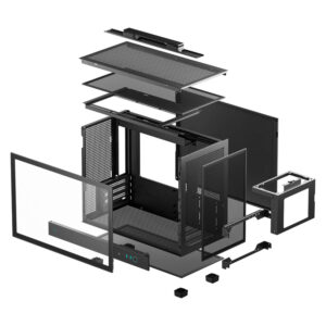 Deepcool CH160 PLUS High airflow Micro ATX Case H10 Deepcool CH160 PLUS - High-airflow Micro-ATX Case