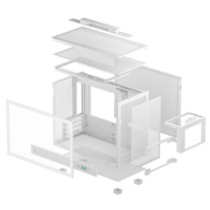 Deepcool CH160 PLUS WH High airflow Micro ATX Case H10 Deepcool CH160 PLUS WH - High-airflow Micro-ATX Case